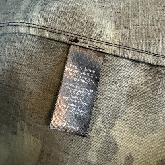 Rag and Bone army green military camp shell jacket size 42 - Picture 5 of 7